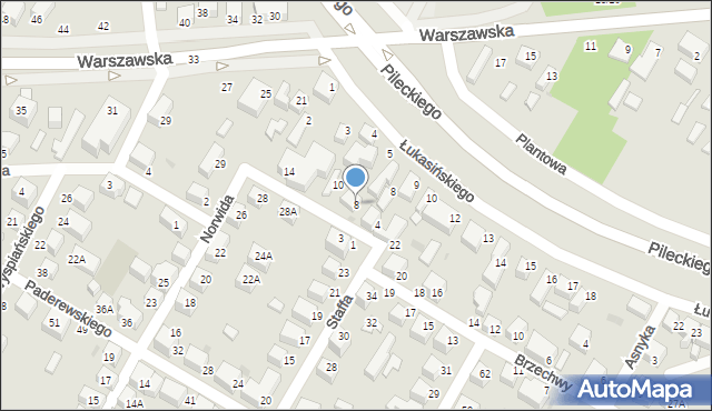 Siedlce, Boya-Żeleńskiego Tadeusza, 8, mapa Siedlce