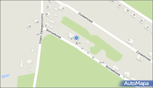 Siedlce, Borowikowa, 26, mapa Siedlce