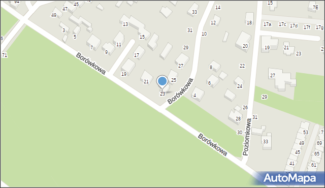 Siedlce, Borówkowa, 23, mapa Siedlce