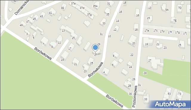 Siedlce, Borówkowa, 27, mapa Siedlce