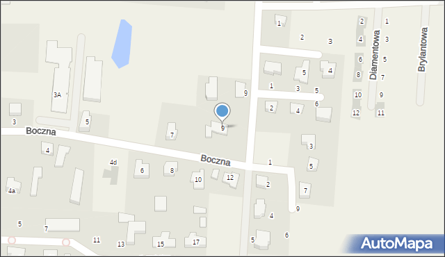 Siemianice, Boczna, 9, mapa Siemianice