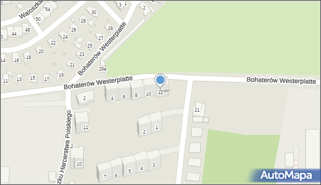 Siemianowice Śląskie, Bohaterów Westerplatte, 12, mapa Siemianowice Śląskie
