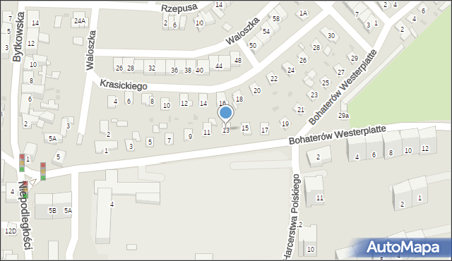 Siemianowice Śląskie, Bohaterów Westerplatte, 13, mapa Siemianowice Śląskie