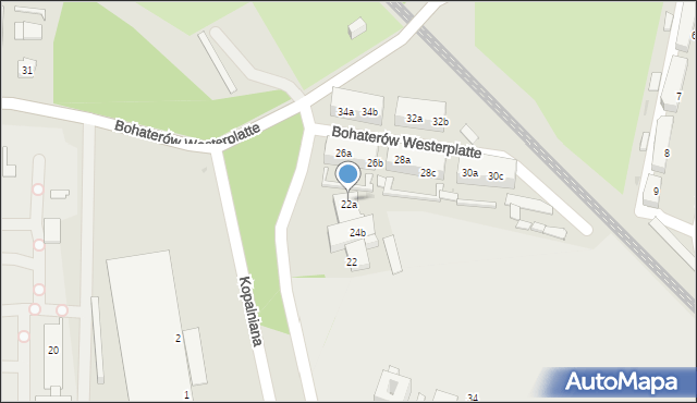 Siemianowice Śląskie, Bohaterów Westerplatte, 24A, mapa Siemianowice Śląskie