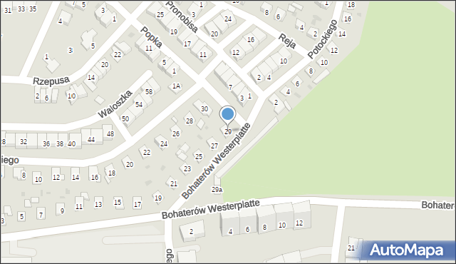 Siemianowice Śląskie, Bohaterów Westerplatte, 29, mapa Siemianowice Śląskie