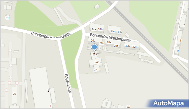 Siemianowice Śląskie, Bohaterów Westerplatte, 22a, mapa Siemianowice Śląskie