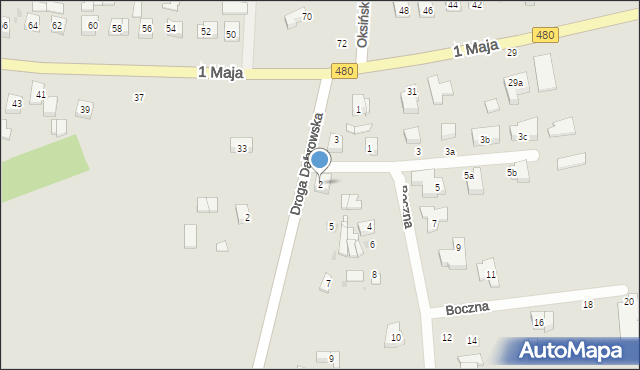 Sieradz, Boczna, 2, mapa Sieradz