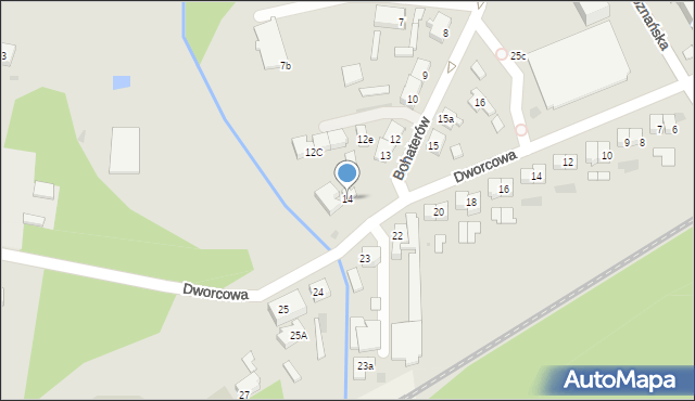 Sieraków, Bohaterów, 14, mapa Sieraków