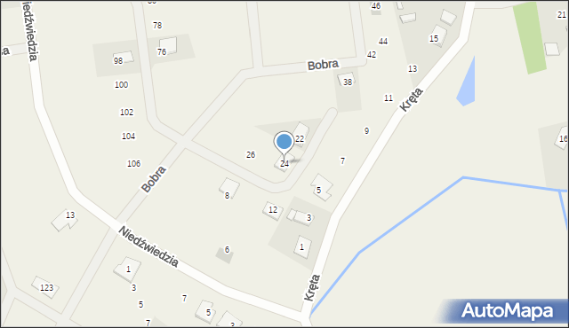 Sierosław, Bobra, 24, mapa Sierosław