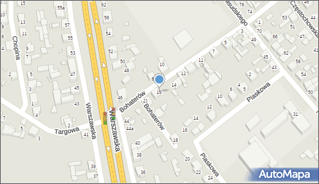 Siewierz, Bohaterów, 19, mapa Siewierz