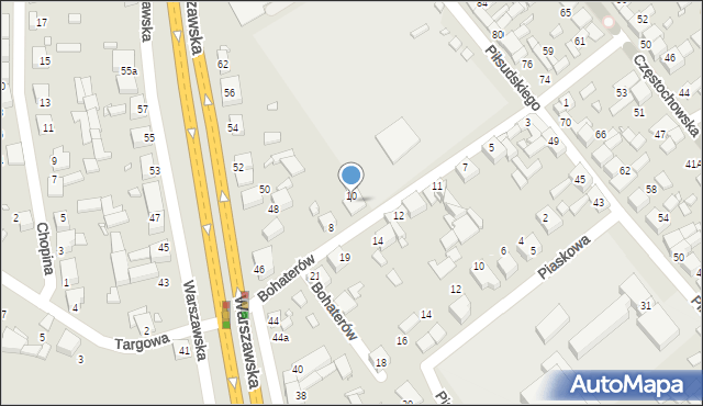 Siewierz, Bohaterów, 4, mapa Siewierz