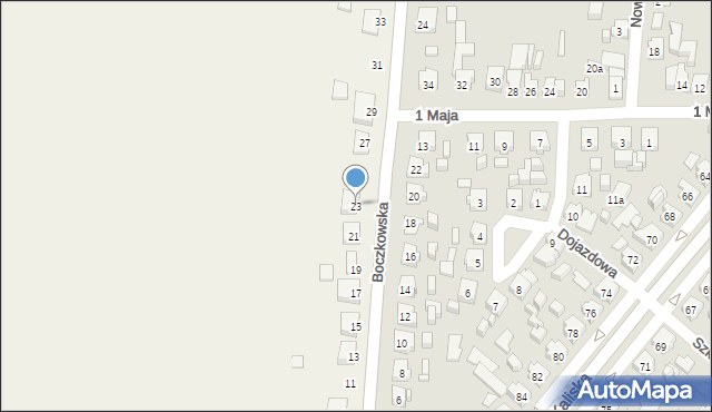 Skalmierzyce, Boczkowska, 23, mapa Skalmierzyce