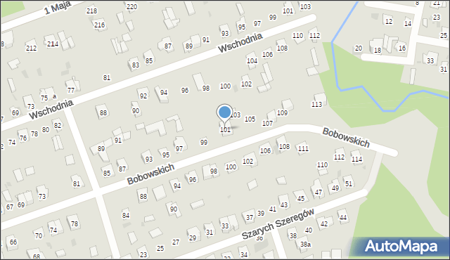 Skarżysko-Kamienna, Bobowskich, 101, mapa Skarżysko-Kamienna