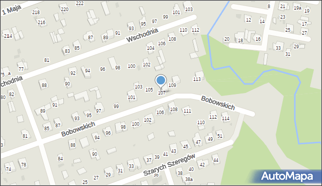 Skarżysko-Kamienna, Bobowskich, 107, mapa Skarżysko-Kamienna