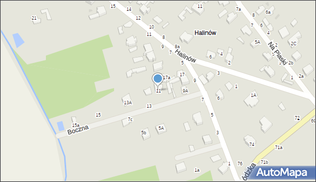 Skierniewice, Boczna, 11, mapa Skierniewic