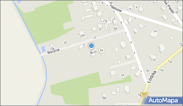Skierniewice, Boczna, 5b, mapa Skierniewic