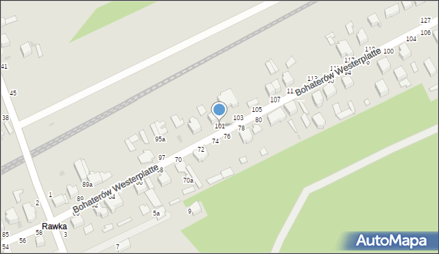 Skierniewice, Bohaterów Westerplatte, 101, mapa Skierniewic
