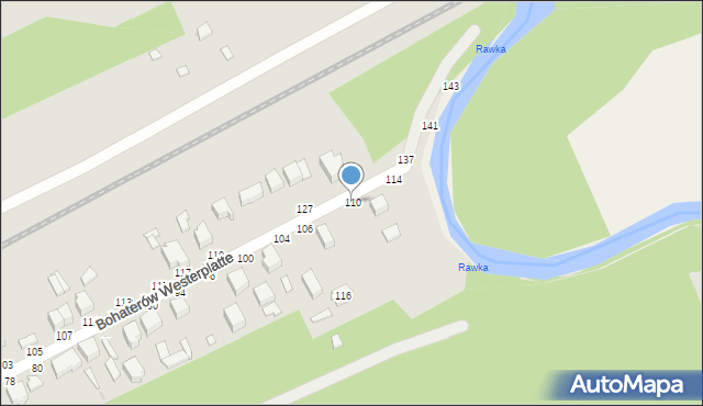 Skierniewice, Bohaterów Westerplatte, 110, mapa Skierniewic