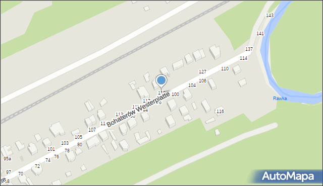 Skierniewice, Bohaterów Westerplatte, 119, mapa Skierniewic