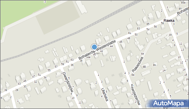 Skierniewice, Bohaterów Westerplatte, 40, mapa Skierniewic