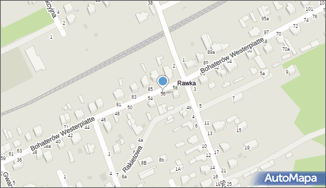 Skierniewice, Bohaterów Westerplatte, 56, mapa Skierniewic