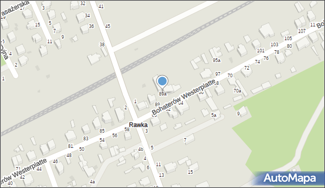 Skierniewice, Bohaterów Westerplatte, 89a, mapa Skierniewic