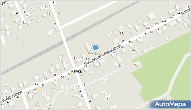Skierniewice, Bohaterów Westerplatte, 91, mapa Skierniewic