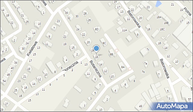 Skórzewo, Botaniczna, 16, mapa Skórzewo