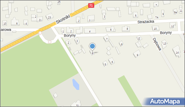 Skotniki, Boryny, 4, mapa Skotniki