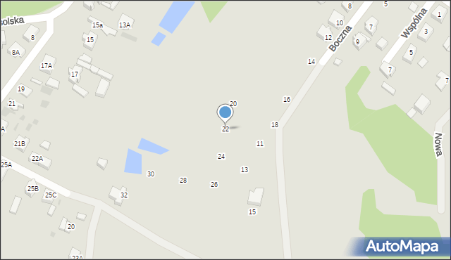Sława, Boczna, 22, mapa Sława