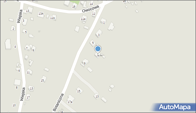 Sławków, Botaniczna, 7, mapa Sławków