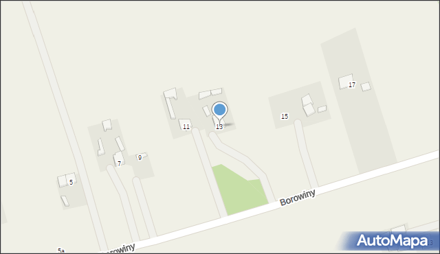Słomków, Borowiny, 13, mapa Słomków