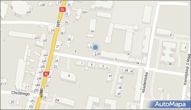 Słubice, Bohaterów Warszawy, 2, mapa Słubice