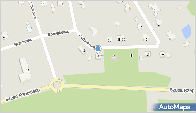 Słubice, Borówkowa, 4, mapa Słubice