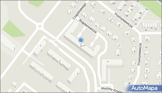 Słupsk, Bogdanowicza Ignacego, 2, mapa Słupska