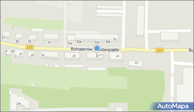 Słupsk, Bohaterów Westerplatte, 21, mapa Słupska