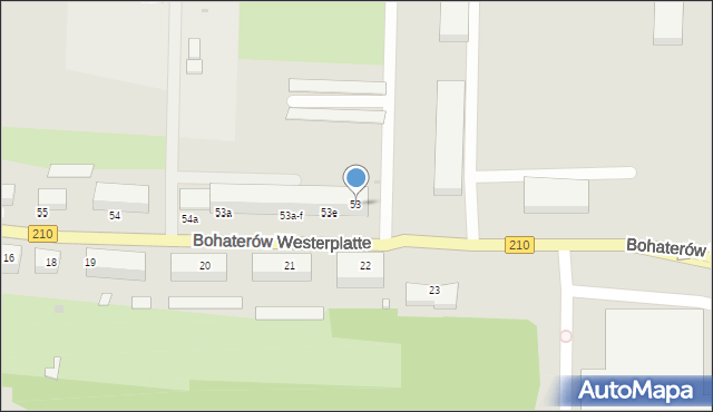 Słupsk, Bohaterów Westerplatte, 53, mapa Słupska