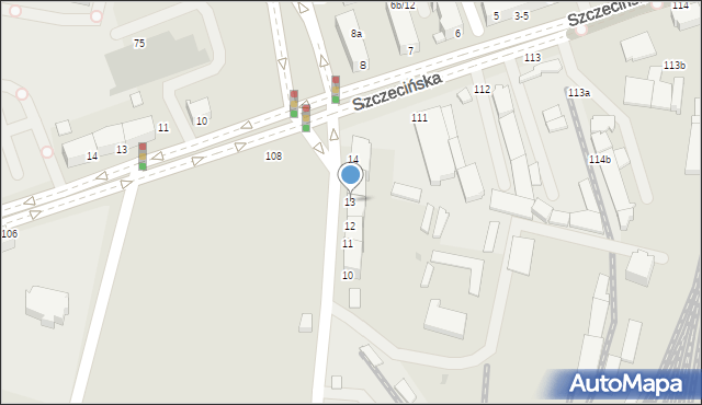 Słupsk, Bolesława Krzywoustego, 13, mapa Słupska