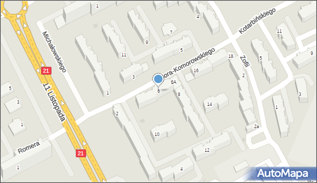 Słupsk, Bora-Komorowskiego Tadeusza, gen., 6, mapa Słupska