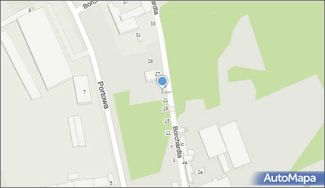 Słupsk, Borchardta Karola Olgierda, kpt., 23, mapa Słupska