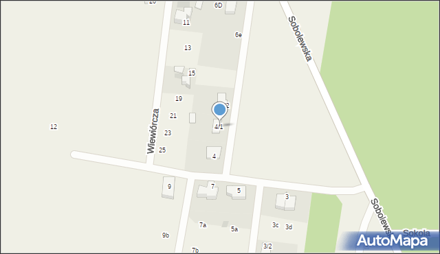 Sobolewo, Borsucza, 4/1, mapa Sobolewo
