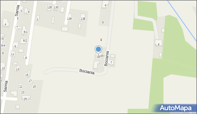 Sobolewo, Bociania, 10, mapa Sobolewo