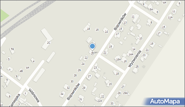 Sochaczew, Bojowników, 20, mapa Sochaczew