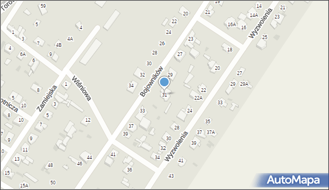 Sochaczew, Bojowników, 31, mapa Sochaczew