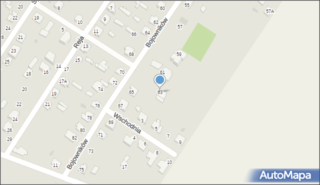 Sochaczew, Bojowników, 63, mapa Sochaczew