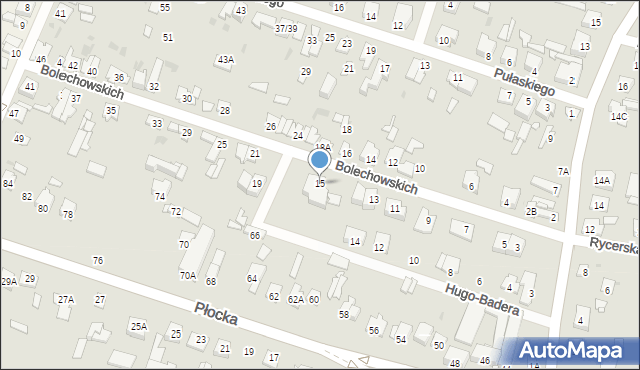 Sochaczew, Bolechowskich, 15, mapa Sochaczew