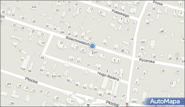 Sochaczew, Bolechowskich, 9, mapa Sochaczew