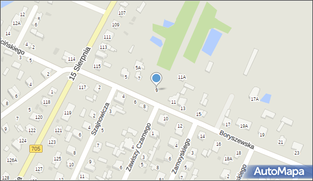 Sochaczew, Boryszewska, 9, mapa Sochaczew