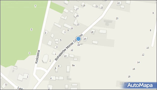Sochonie, Bohaterów Monte Cassino, 14, mapa Sochonie