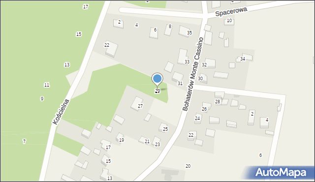 Sochonie, Bohaterów Monte Cassino, 29, mapa Sochonie